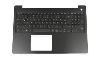 Teclado incl. topcase DE (alemán) negro/negro original para Dell Inspiron 15 (5575)