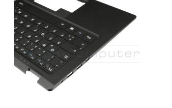 Teclado incl. topcase DE (alemán) negro/negro original para Emdoor YS13G