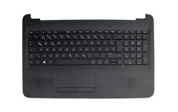 Teclado incl. topcase DE (alemán) negro/negro original para HP 256 G5