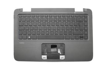 Teclado incl. topcase DE (alemán) negro/negro original para HP Pavilion X360 13-a200