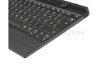 Teclado incl. topcase DE (alemán) negro/negro original para Lenovo Tablet 10 (20L4)