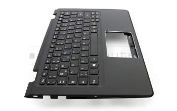 Teclado incl. topcase DE (alemán) negro/negro original para Lenovo Yoga 300-11IBR (80M1)