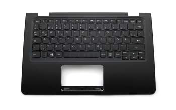 Teclado incl. topcase DE (alemán) negro/negro original para Lenovo Yoga 300-11IBY (80M0)