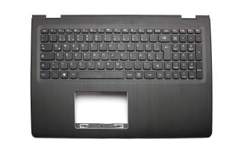 Teclado incl. topcase DE (alemán) negro/negro original para Lenovo Yoga 500-15IBD (80N6)