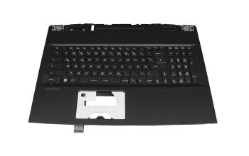 Teclado incl. topcase DE (alemán) negro/negro original para MSI GP76 Leopard 10UE/10UG/10UH (MS-17K2)