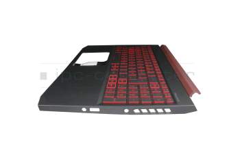 Teclado incl. topcase DE (alemán) negro/negro/rosé con retroiluminacion original para Acer Nitro 5 (AN515-43)