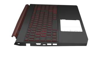 Teclado incl. topcase DE (alemán) negro/negro/rosé con retroiluminacion original para Acer Nitro 5 (AN515-54)