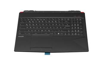 Teclado incl. topcase DE (alemán) negro/negro/rosé con retroiluminacion original para MSI GL63 8SD/8SDK (MS-16P7)