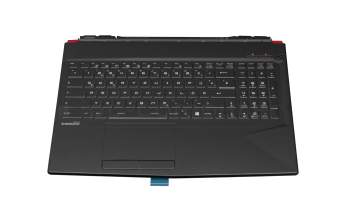 Teclado incl. topcase DE (alemán) negro/negro/rosé con retroiluminacion original para MSI GL63 9SE/9SEK/9SFK/9SD/9SDK (MS-16P7)