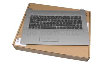Teclado incl. topcase DE (alemán) negro/plateado ODD original para HP 470 G7