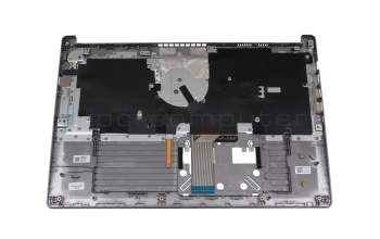 Teclado incl. topcase DE (alemán) negro/plateado con retroiluminacion original para Acer Aspire 5 (A515-45)