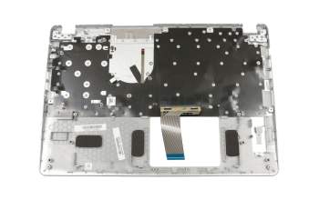 Teclado incl. topcase DE (alemán) negro/plateado con retroiluminacion original para Acer Aspire 5 (A515-52G)