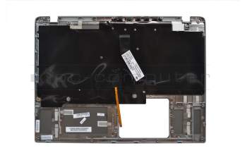 Teclado incl. topcase DE (alemán) negro/plateado con retroiluminacion original para Acer Aspire M5-581T