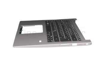 Teclado incl. topcase DE (alemán) negro/plateado con retroiluminacion original para Acer Swift 3 (SF314-41G)