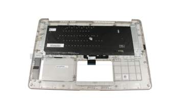 Teclado incl. topcase DE (alemán) negro/plateado con retroiluminacion original para Asus VivoBook S15 S510UA