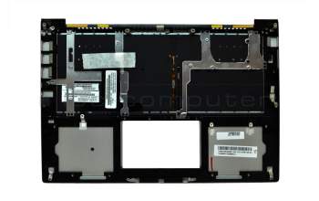Teclado incl. topcase DE (alemán) negro/plateado con retroiluminacion original para Asus ZenBook UX32V