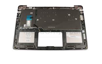 Teclado incl. topcase DE (alemán) negro/plateado con retroiluminacion original para Asus ZenBook UX330CA