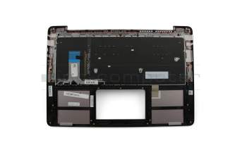 Teclado incl. topcase DE (alemán) negro/plateado con retroiluminacion original para Asus ZenBook UX330UA
