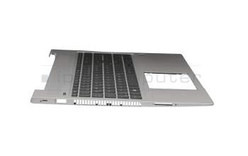 Teclado incl. topcase DE (alemán) negro/plateado con retroiluminacion original para HP ProBook 450 G7