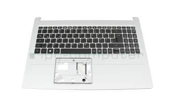 Teclado incl. topcase DE (alemán) negro/plateado original para Acer Aspire 3 (A315-23)
