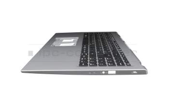 Teclado incl. topcase DE (alemán) negro/plateado original para Acer Aspire 3 (A315-58G)