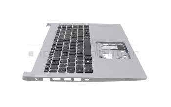 Teclado incl. topcase DE (alemán) negro/plateado original para Acer Aspire 5 (A515-55G)