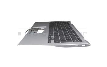 Teclado incl. topcase DE (alemán) negro/plateado original para Acer Chromebook Spin 513 (CP513-1H)