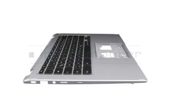 Teclado incl. topcase DE (alemán) negro/plateado original para Acer Chromebook Spin 514 (CP514-1H)