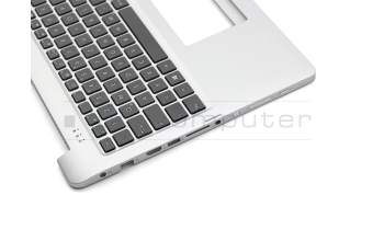 Teclado incl. topcase DE (alemán) negro/plateado original para Asus Transformer Book Flip TP550LA