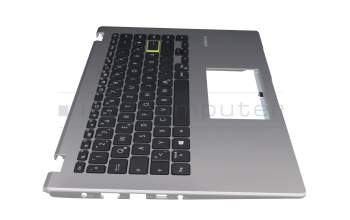 Teclado incl. topcase DE (alemán) negro/plateado original para Asus VivoBook 14 L410MA