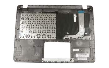 Teclado incl. topcase DE (alemán) negro/plateado original para Asus VivoBook F407UA