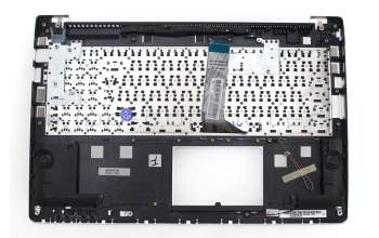 Teclado incl. topcase DE (alemán) negro/plateado original para Asus VivoBook S500CA
