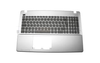 Teclado incl. topcase DE (alemán) negro/plateado original para Asus X550VX