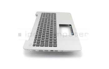 Teclado incl. topcase DE (alemán) negro/plateado original para Asus X555UB