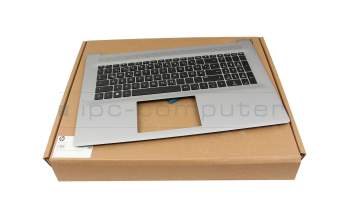 Teclado incl. topcase DE (alemán) negro/plateado original para HP 470 G10