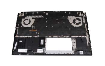 Teclado incl. topcase DE (alemán) negro/transparente/canaso con retroiluminacion original para Asus TUF Gaming F17 FX707ZR