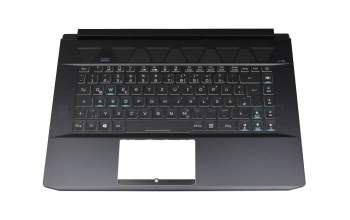 Teclado incl. topcase DE (alemán) negro/transparente/negro con retroiluminacion original para Acer Predator Triton 500 (PT515-51)