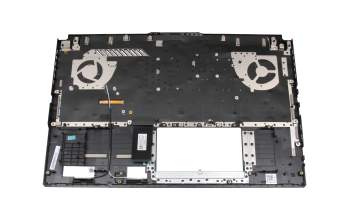 Teclado incl. topcase DE (alemán) negro/transparente/negro con retroiluminacion original para Asus TUF Gaming A17 FA707RR