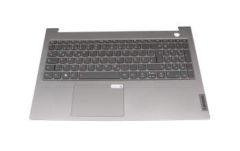 Teclado incl. topcase DE (alemán) plateado/canaso con retroiluminacion original para Lenovo ThinkBook 15 G3 ACL (21A4)