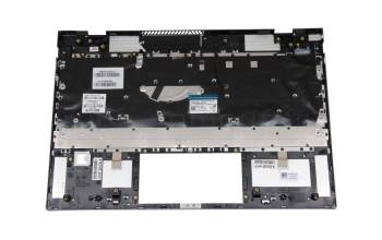 Teclado incl. topcase DE (alemán) plateado/negro original para HP Envy 13-aq1600
