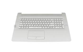 Teclado incl. topcase DE (alemán) plateado/plateado (PTP) original para HP 17-by4000
