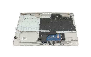 Teclado incl. topcase DE (alemán) plateado/plateado (PTP) original para HP 17-by4000