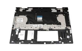 Teclado incl. topcase DE (alemán) plateado/plateado con retroiluminacion (UMA) original para HP Envy x360 15-dr0200