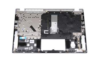 Teclado incl. topcase DE (alemán) plateado/plateado con retroiluminacion original para Acer Swift 3 (SF314-43)