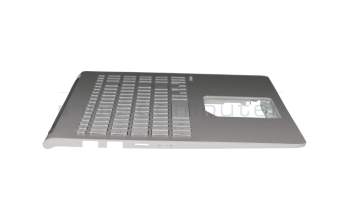 Teclado incl. topcase DE (alemán) plateado/plateado con retroiluminacion original para Asus VivoBook S15 X530UA