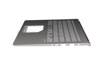 Teclado incl. topcase DE (alemán) plateado/plateado con retroiluminacion original para Asus VivoBook S15 X530UA
