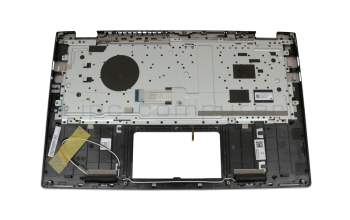 Teclado incl. topcase DE (alemán) plateado/plateado con retroiluminacion original para Asus ZenBook Flip 14 UM462DA