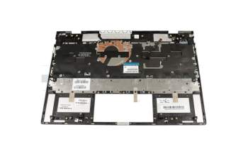 Teclado incl. topcase DE (alemán) plateado/plateado con retroiluminacion original para HP Envy 13-ah1700