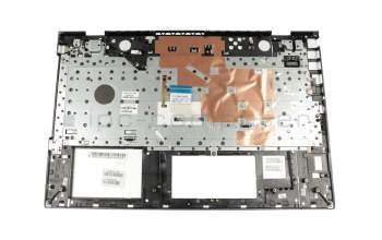 Teclado incl. topcase DE (alemán) plateado/plateado con retroiluminacion original para HP Envy 17-bw0000