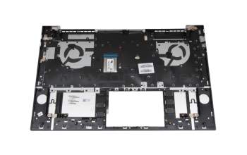 Teclado incl. topcase DE (alemán) plateado/plateado con retroiluminacion original para HP Envy 17-ch1000
